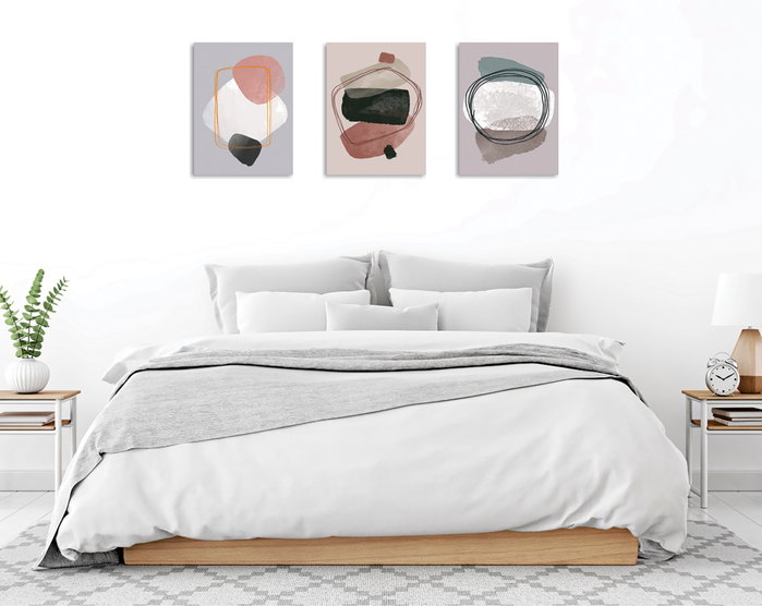 Wallity UDC02 Cuadro decorativo sobre lienzo Multicolor (3 Piezas)